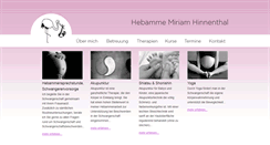 Desktop Screenshot of hebamme-hinnenthal.de