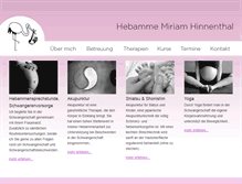 Tablet Screenshot of hebamme-hinnenthal.de